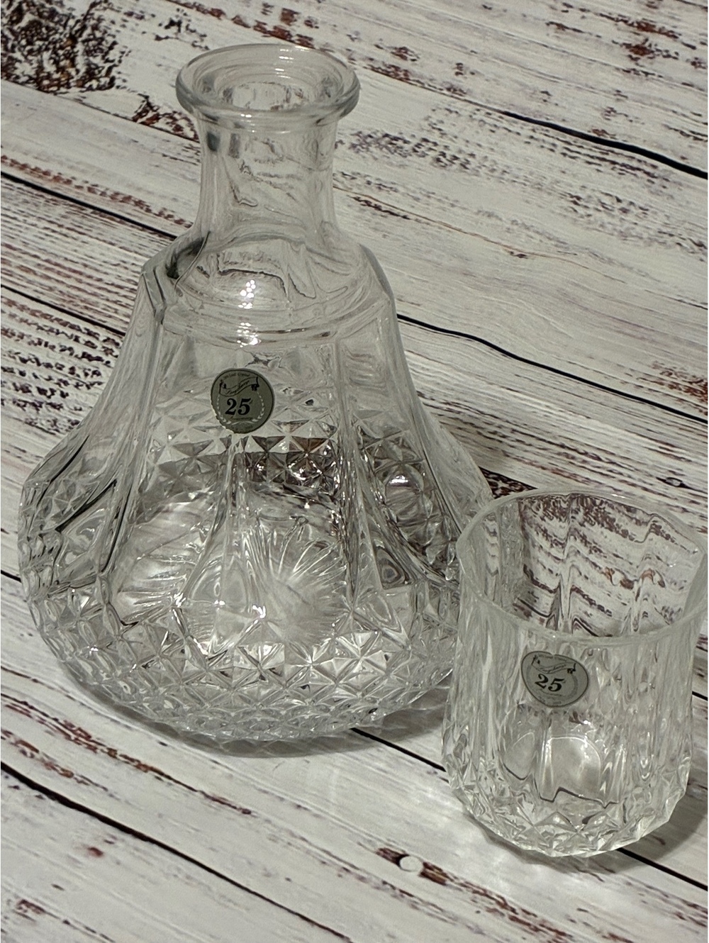 Lead Crystal Decanter with Stopper 25th Anniversary Commemorative